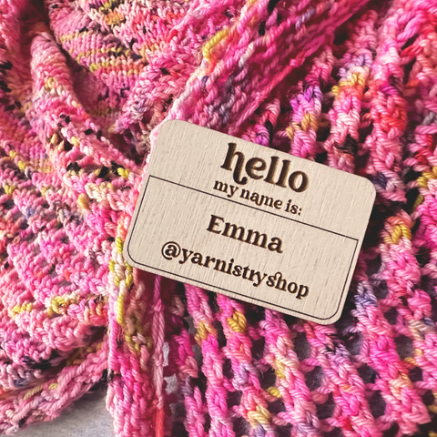 'Hello my name is' badge