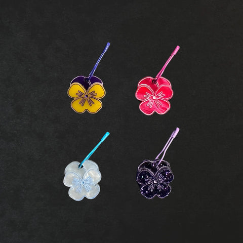 Pansy stitch marker set