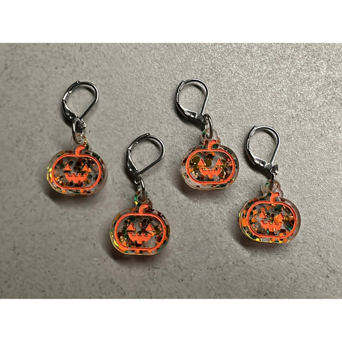 Pumpkin stitch markers