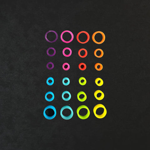 Rainbow stitch markers - set of 24