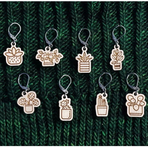 House plant stitch markers