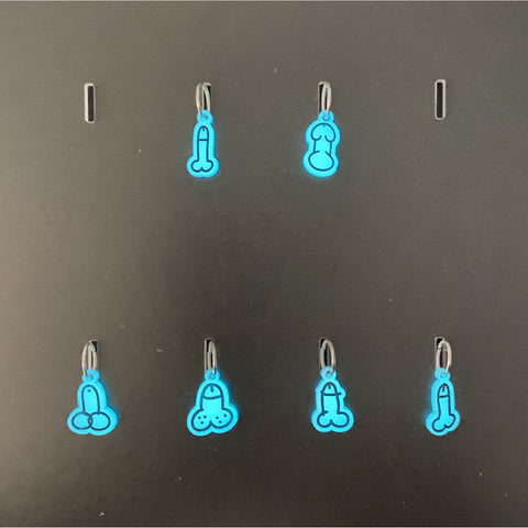 Glow in the dark knob stitch markers